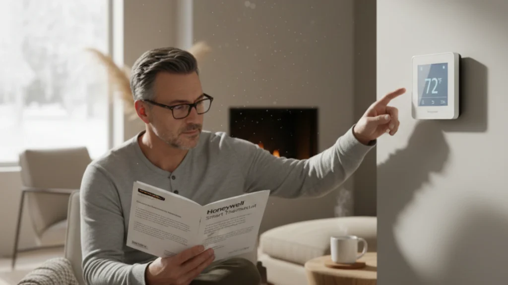 Homeowner reading the manuals