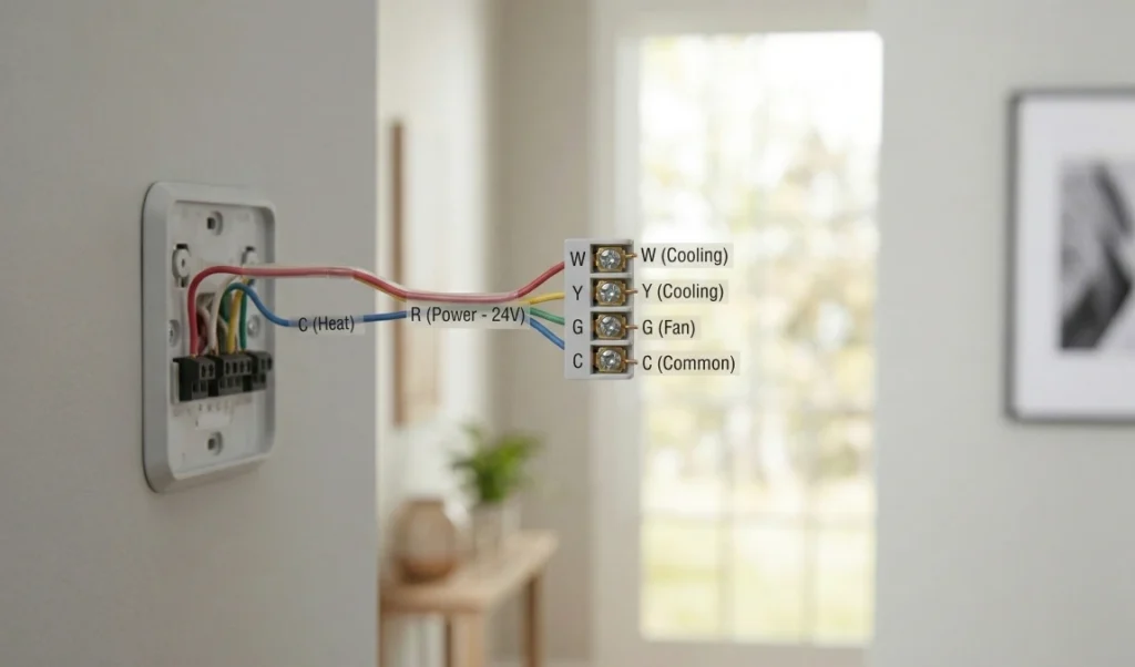 Honeywell Pro Series Thermostat Manual (T6, T4 & T1 Models Explained) 5 Thermostat wiring terminals labeled R W Y G and C